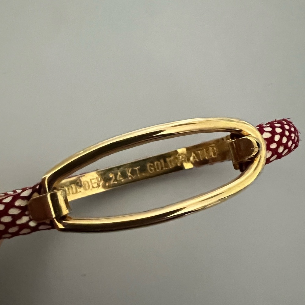 24K Gold Plated and Cotton Bracelet